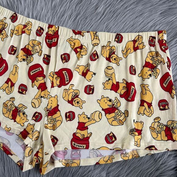Disney Winnie‎ The Pooh Pajama Shorts Womens Size 3XL (22W-24W) Soft Pajamas Pjs - Picture 4 of 6
